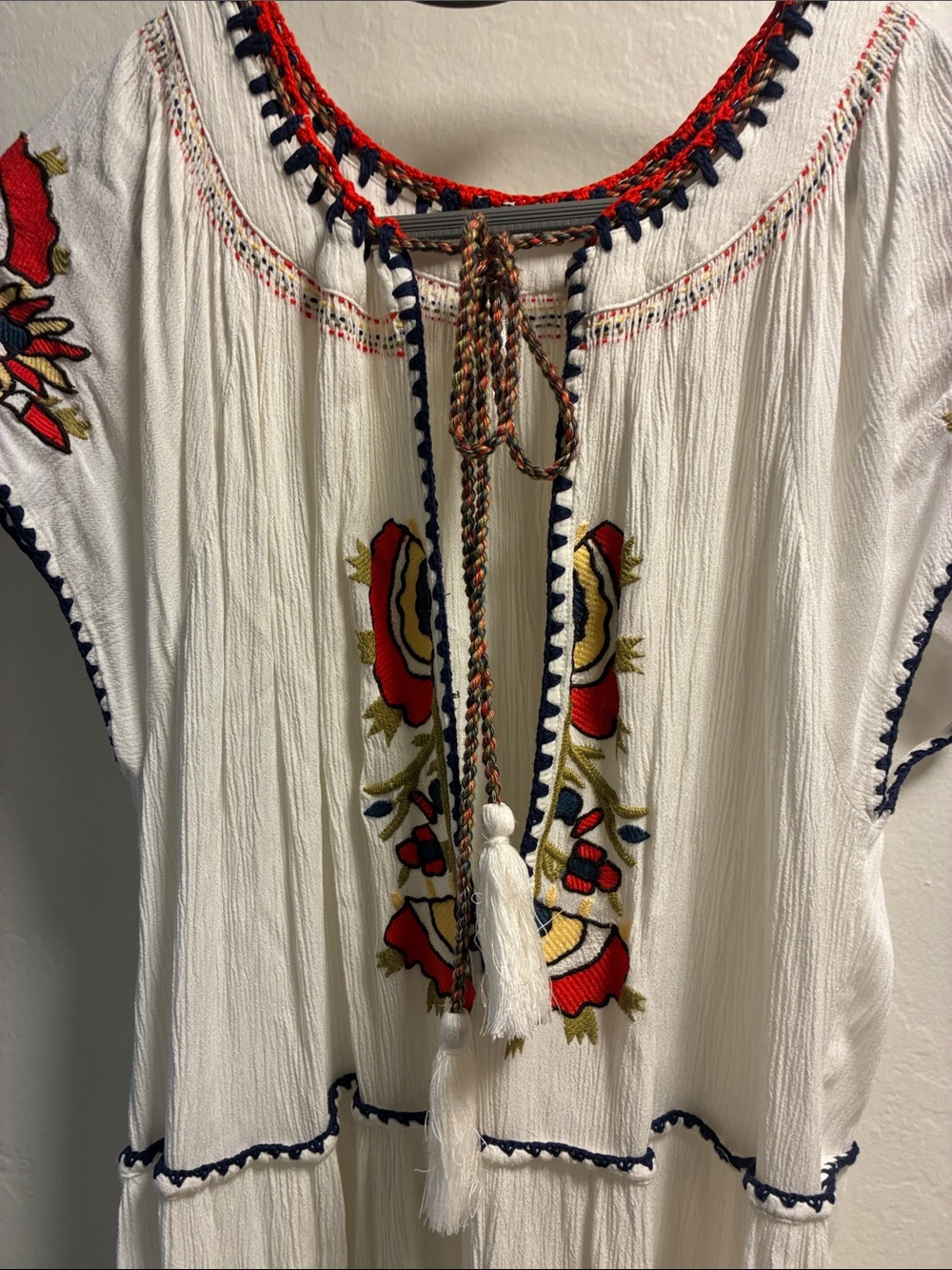 Free People Maxi Dress with Embroidery Size Small - Picture 4 of 10